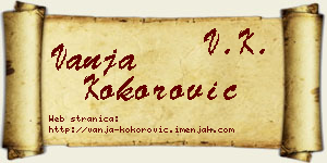 Vanja Kokorović vizit kartica